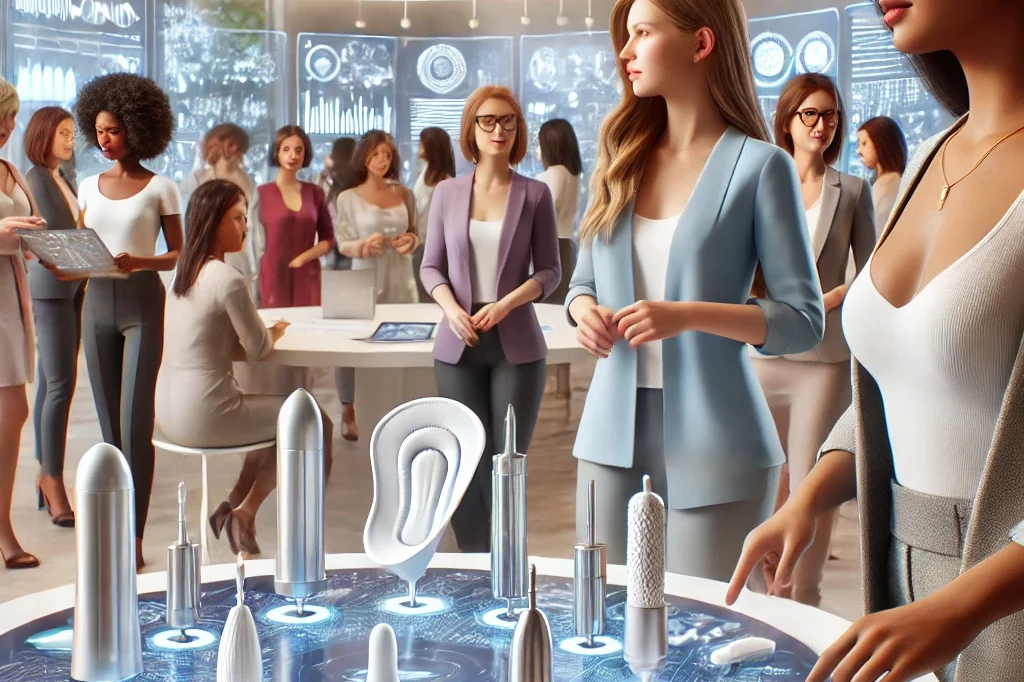 Women using health technology